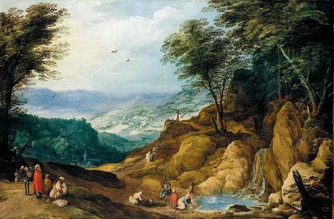 MOMPER, Joos de Extensive Mountainous Landscape oil painting picture